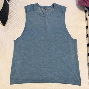 lululemon Men’s Blue Sleeveless Athletic Top - Medium